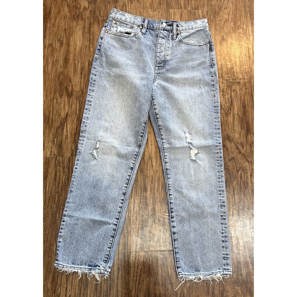 J Crew Point Sur Jeans Womens 26 (30x26 Slouchy Boyfriend Button Fly  Distressed